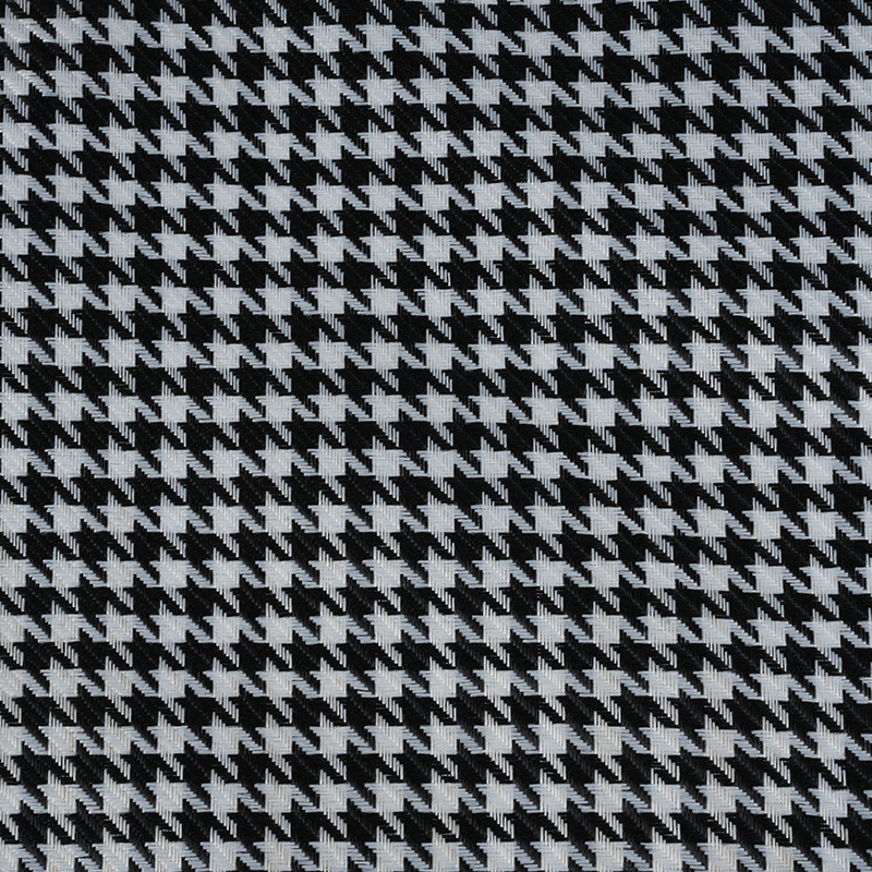 Houndstooth plädad polyester linnetyg